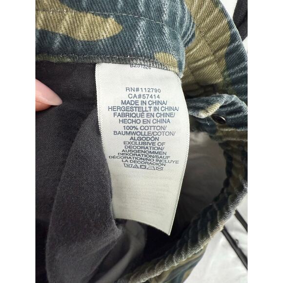 True Religion Camo Cargo Pants Men 34x32 Green Utility Drawstring Y2K Camoflauge - Picture 10 of 10